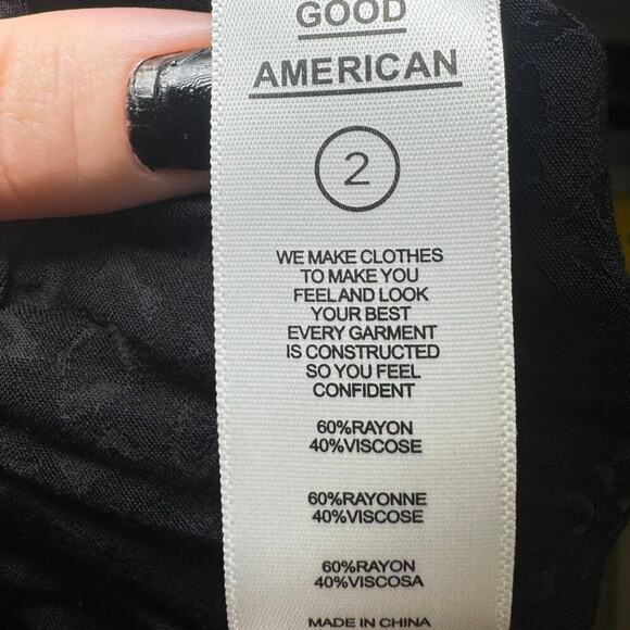 Good American 80s Leopard Jacquard Pants Wide Leg Flowy High Waist Size Medium - Picture 8 of 10